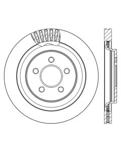 StopTech Sport Slotted Brake Rotor Rear Left Ford Mustang Rear Left 2015-2022- STOP-126.61109SL