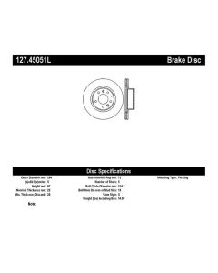 StopTech Sport Drilled/Slotted Brake Rotor Front Left Mazda RX-7 Front Left 1993-1995- STOP-127.4505