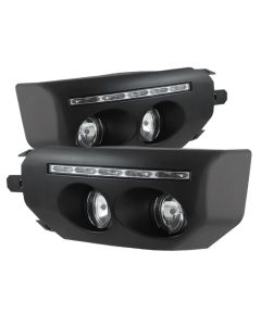 Spyder Toyota FJ Cruiser 07-14 Fog Lights With LED Daytime Running Lights w/swch Blk FL-DRL-TFJ07-BK - SPYD-5075161