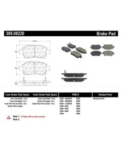 StopTech Sport Brake Pads with Shims/Hardware Front- STOP-309.08220