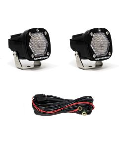 Baja Designs S1 Work/Scene LED Light with Mounting Bracket Pair- BAJA-387806