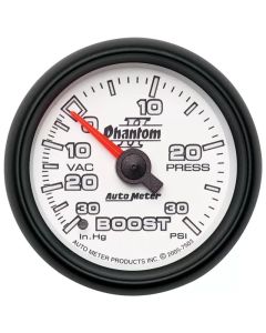 AutoMeter GAUGE VAC/BOOST 2 1/16in. 30INHG-30PSI MECHANICAL PHANTOM II- AUTO-7503