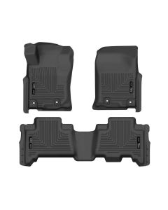 Husky Floor Liners WeatherBeater Footwell Coverage Front & 2nd Row Black Lexus GX460 | Toyota 4Runner 2013+- HUSK-99571