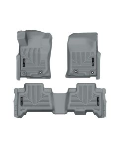 Husky Floor Liners WeatherBeater Footwell Coverage Front & 2nd Row Grey Lexus GX460 | Toyota 4Runner 2013+- HUSK-99572