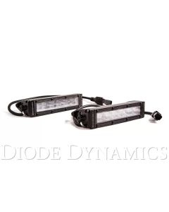 Diode Dynamics 6 Inch LED Light Bar Single Row Straight SS6 White Wide Light Bar Pair- DIOD-DD5022P