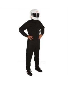 RaceQuip 110 Series Pyrovatex Racing Suit - Black - XL- RACE-110006