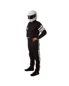 RaceQuip 120 Series Pyrovatex Racing Suit - Black - Medium Tall - RACE-120004