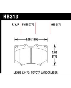 Hawk Performance Disc Brake Pad Front- HB313P.685