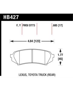 Hawk Performance Disc Brake Pad Rear- HB427Y.685