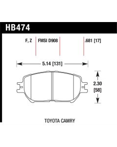 Hawk Performance Disc Brake Pad Front- HB474F.681