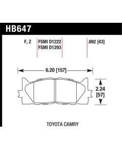 Hawk Performance Disc Brake Pad Front- HB647B.692