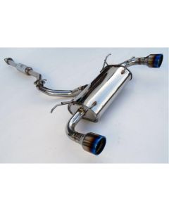 Invidia Subaru BRZ / Scion FRS Q300 w/ Rolled Titanium Tips Cat- Back Exhaust (Blue Edge) - HS12SSTG3T