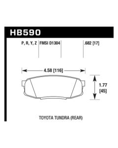 Hawk Performance SuperDuty Rear- HAWK-HB590P.682