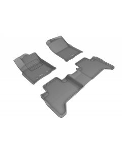 3D MAXpider Gray Kagu 1st & 2nd Row Floormats Toyota Tacoma Double Cab 2018-2021- 3D M-L1TY25101501