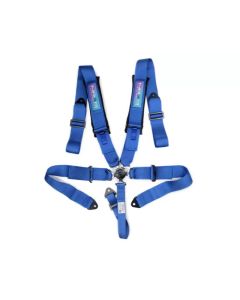 NRG SFI 16.1 5Pt 3 Inch Seat Belt Harness w/Pads Cam Lock Blue- NRG-SBH-B6PCBL