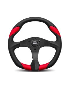 MOMO Quark Black | Red Steering Wheel- MOMO-QRK35BK0R