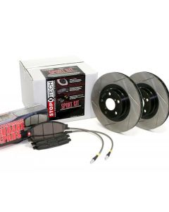 StopTech Sport Big Brake Kit Slotted 4 Wheel Subaru STI Front and Rear 2006-2007 2.5L 4-Cyl- STOP-97