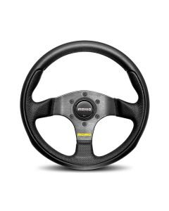 MOMO Team 300mm Black Leather Steering Wheel- MOMO-TEA30BK0B