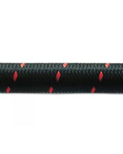 Vibrant Performance 10ft Roll of Black with Red Stripe -12AN Nylon Braided Flex Hose- VIBR-11972R