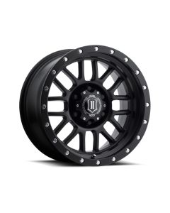 ICON Vehicle Dynamics Alpha 17x8.5 5x5 0mm Offset 4.75in BS 71.5mm Bore Satin Black Wheel - ICON-1217857347SB