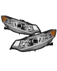 SpyderxTune 09-14 Acura TSX Projector Headlights - Light Bar DRL - Chrome (PRO-JH-ATSX09-LB-C) - SPYD-9042225