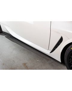 GROW Design Clear Coated Carbon Fiber Side Skirts / Side Spoiler for 2021+ Toyota GR 86 - GRDE-GR86-CFRP-SS-CC