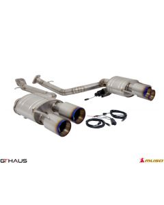 GTHaus Meisterschaft GTC Valved Titanium Axleback Round Tips for Lexus IS500 2021-2023 - LE0722806