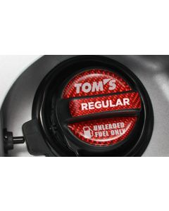 TOM'S Racing Fuel Cap Garnish Sticker Regular Octane / Red Color - TMS-77315-TS001-R2