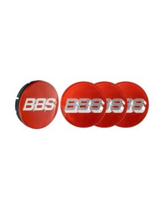 BBS Unlimited 56mm 3D Floating Red | Chrome Center Cap Set- BBS-HW58071061.4