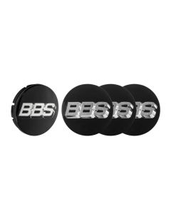 BBS Unlimited 56mm 3D Floating Black | Chrome Center Cap Set- BBS-HW58071063.4
