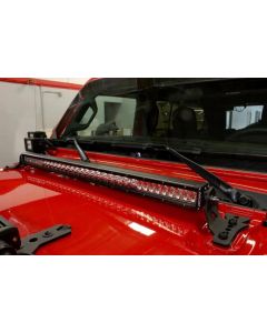Go Rhino Jeep Wrangler JL JLU & JT Hood hinge Mount for a 30 Single Row LED Bar Jeep- GO R-731300T
